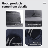 Darrahopens Fashion > Men's Fashion > Men's Hats & Caps 2-Pack Dark Blue Men's Adjustable Sun Protection Hat - Wide Brim, Deep Crown, Quick Dry Breathable Sun Cap with Neck Flap for Hiking & Outdoors