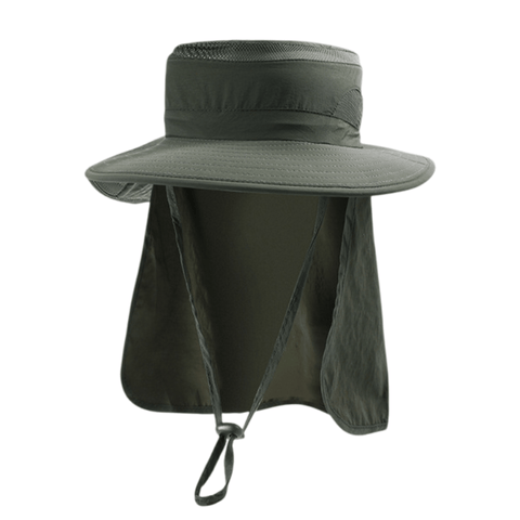 Darrahopens Fashion > Men's Fashion > Men's Hats & Caps 2-Pack Green Men's Adjustable Sun Protection Hat - Wide Brim, Deep Crown, Quick Dry Breathable Sun Cap with Neck Flap for Hiking & Outdoors