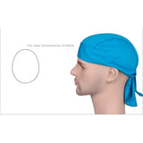 Darrahopens Fashion > Men's Fashion > Men's Hats & Caps 2 pack Sweat Cap Hat Cap Pirate Hat Head Wrap for Men and Women, Cooling Head Wraps - Motorcycle Pirate hat (blue)