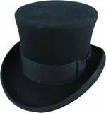 Darrahopens Fashion > Men's Fashion > Men's Hats & Caps 5.5"" Premium Mad Hatter Top Hat 100% Australian Wool Felt Magician Tuxedo Cap - Black - 60cm