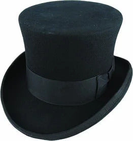Darrahopens Fashion > Men's Fashion > Men's Hats & Caps 5.5"" Premium Mad Hatter Top Hat 100% Australian Wool Felt Magician Tuxedo Cap - Black - 60cm