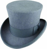 Darrahopens Fashion > Men's Fashion > Men's Hats & Caps 5.5"" Premium Mad Hatter Top Hat 100% Australian Wool Felt Magician Tuxedo Cap - Grey - 57cm
