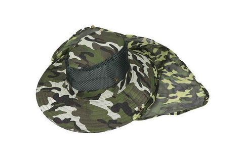 Darrahopens Fashion > Men's Fashion > Men's Hats & Caps Adult Camouflage Bucket Hat Breathable Mesh Mountaineering Hat Wide Brim Fishing Cap Sun Shade Hat with Neck Flap(Brown)