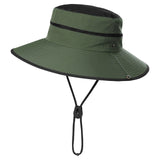 Darrahopens Fashion > Men's Fashion > Men's Hats & Caps Army Green Foldable Wide Brim Sun Hat Unisex Bucket Safari Cap Adjustable 56-60cm for Fishing Hiking Camping and Outdoor Travel