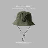 Army green Packable Bucket Hat Unisex Wide Brim Foldable Sun Protection Hiking Travel Cap