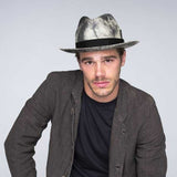 Darrahopens Fashion > Men's Fashion > Men's Hats & Caps Bailey Mens Derwent Fedora Straw Hat Made in USA Genuine Panama - Black/White In Australia - Darrahopens