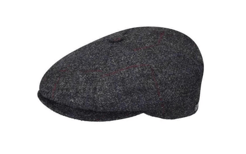 Darrahopens Fashion > Men's Fashion > Men's Hats & Caps Bailey Mens Galvin Windowpane Plaid Ivy Wool Hat Made In Italy - Charcoal In Australia - Darrahopens
