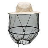 Darrahopens Fashion > Men's Fashion > Men's Hats & Caps Beige Outdoor Fishing Hat with Mesh Head Net Sun Protection Bucket Cap Anti-Mosquito Fly Guard for Gardening Hiking & Beekeeping