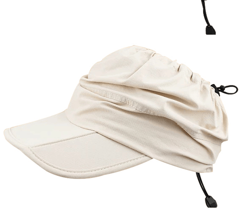 Darrahopens Fashion > Men's Fashion > Men's Hats & Caps Beige Outdoor Quick Dry Sun Hat - Foldable Visor Cap - UV Protection - 55-58cm
