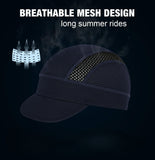 Darrahopens Fashion > Men's Fashion > Men's Hats & Caps Black Mesh Cycling Cap Under Helmet Liner Breathable Skull Cap with Flip Up Brim Sun Shade Moisture Wicking Hat for Bike Running Fits 55-60cm