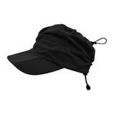 Darrahopens Fashion > Men's Fashion > Men's Hats & Caps Black Outdoor Quick Dry Sun Hat - Foldable Visor Cap - UV Protection - 55-58cm