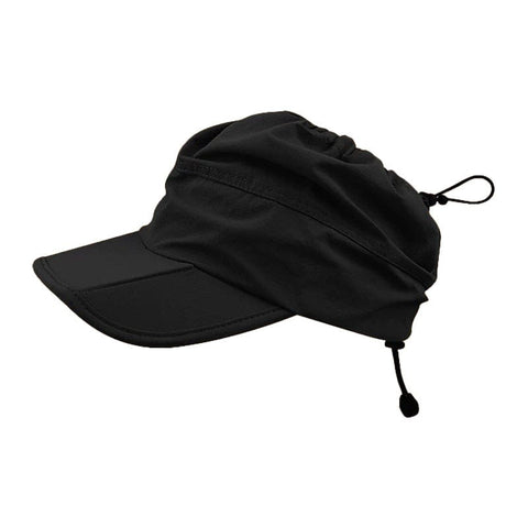 Darrahopens Fashion > Men's Fashion > Men's Hats & Caps Black Outdoor Quick Dry Sun Hat - Foldable Visor Cap - UV Protection - 55-58cm