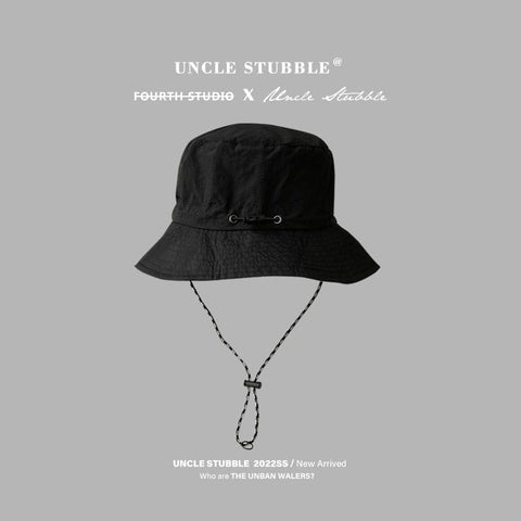 Darrahopens Fashion > Men's Fashion > Men's Hats & Caps Black Packable Bucket Hat Unisex Wide Brim Foldable Sun Protection Hiking Travel Cap