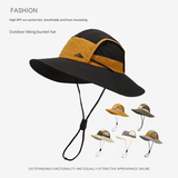 Darrahopens Fashion > Men's Fashion > Men's Hats & Caps Black Quick-Dry Sun Protection Bucket Hat for Men - Breathable Outdoor Hiking & Fishing Cap with Wide Brim