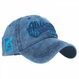 Darrahopens Fashion > Men's Fashion > Men's Hats & Caps Blue Baseball Cap for Men and Women, Washed Full Cap Fringed Sun Hat