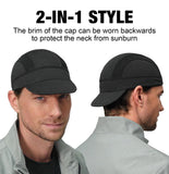 Darrahopens Fashion > Men's Fashion > Men's Hats & Caps Blue Mesh Cycling Cap Under Helmet Liner Breathable Skull Cap with Flip Up Brim Sun Shade Moisture Wicking Hat for Bike Running Fits 55-60cm