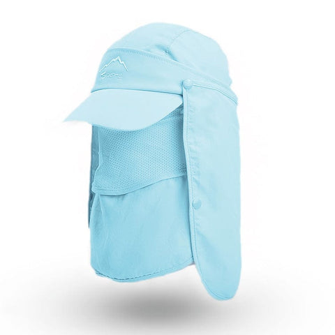 Darrahopens Fashion > Men's Fashion > Men's Hats & Caps Blue UV Protection 4-in-1 Outdoor Sun Hat with Removable Flaps