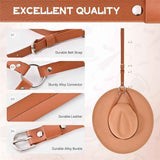 Darrahopens Fashion > Men's Fashion > Men's Hats & Caps Cowboy Hat Holder for Your Vehicle, 2PCS Leather Cowboy Mounts for truck, Hat Rack for Pickup Truck Keep Your Hat Securely, brown