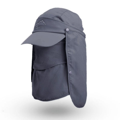 Darrahopens Fashion > Men's Fashion > Men's Hats & Caps Dark Grey UV Protection 4-in-1 Outdoor Sun Hat with Removable Flaps