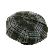 Dents Mens Abraham Moon Check Tweed Newsboy Cap Hat - Forest Green In Australia - Darrahopens