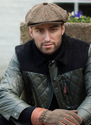 Darrahopens Fashion > Men's Fashion > Men's Hats & Caps Dents Mens Abraham Moon Check Tweed Newsboy Cap Hat - Sage In Australia - Darrahopens
