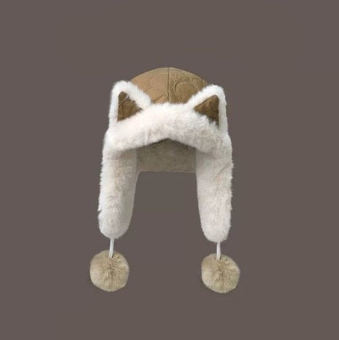 Darrahopens Fashion > Men's Fashion > Men's Hats & Caps Fleece winter hat - Warm hat with thickened ear flaps - Soft, comfortable and frost-resistant - Stylish winter accessory - Color: Brown