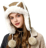 Darrahopens Fashion > Men's Fashion > Men's Hats & Caps Fleece winter hat - Warm hat with thickened ear flaps - Soft, comfortable and frost-resistant - Stylish winter accessory - Color: Khaki