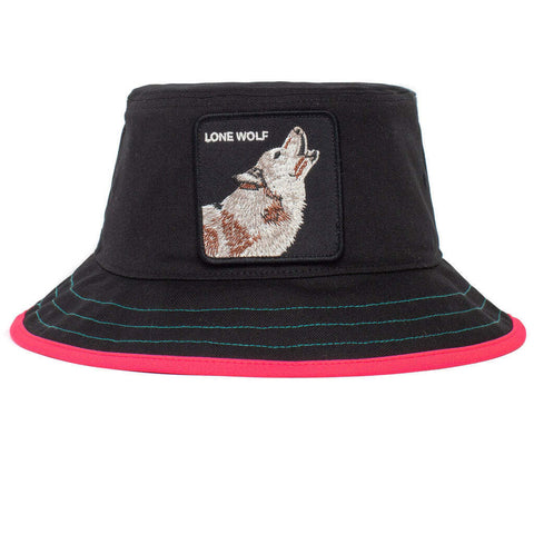 Darrahopens Fashion > Men's Fashion > Men's Hats & Caps Goorin Bros Costa Lobo Bucket Hat 100% Cotton Animal Series - Black - XL