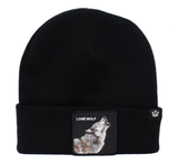 Darrahopens Fashion > Men's Fashion > Men's Hats & Caps Goorin Lone Wolf Man Beanie Hat Warm Winter Ski Animal Series - Black