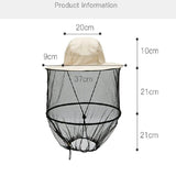 Darrahopens Fashion > Men's Fashion > Men's Hats & Caps Grey Outdoor Fishing Hat with Mesh Head Net Sun Protection Bucket Cap Anti-Mosquito Fly Guard for Gardening Hiking & Beekeeping