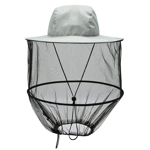 Darrahopens Fashion > Men's Fashion > Men's Hats & Caps Grey Outdoor Fishing Hat with Mesh Head Net Sun Protection Bucket Cap Anti-Mosquito Fly Guard for Gardening Hiking & Beekeeping