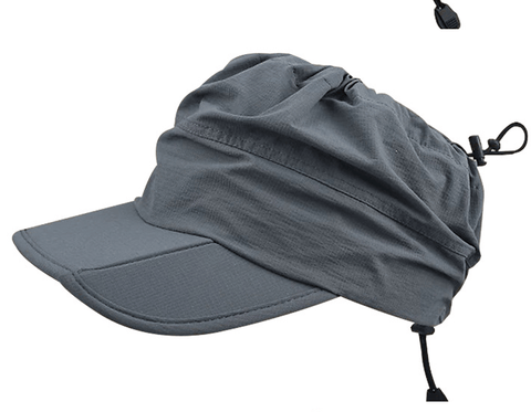 Darrahopens Fashion > Men's Fashion > Men's Hats & Caps Grey Outdoor Quick Dry Sun Hat - Foldable Visor Cap - UV Protection - 55-58cm