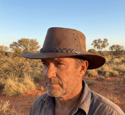 Darrahopens Fashion > Men's Fashion > Men's Hats & Caps JACARU Full Grain Kangaroo Leather Breeze Cooler Hat Oil Skin Mesh Vent Outback - Brown In Australia - Darrahopens