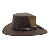 Darrahopens Fashion > Men's Fashion > Men's Hats & Caps JACARU Full Grain Kangaroo Leather Breeze Cooler Hat Oil Skin Mesh Vent Outback - Brown In Australia - Darrahopens