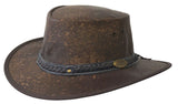 Darrahopens Fashion > Men's Fashion > Men's Hats & Caps JACARU Squashy Kangaroo Leather Hat Roo Traveller Crushable Travel Outback - Brown In Australia - Darrahopens
