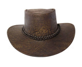 Darrahopens Fashion > Men's Fashion > Men's Hats & Caps JACARU Squashy Kangaroo Leather Hat Roo Traveller Crushable Travel Outback - Brown In Australia - Darrahopens