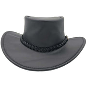 Darrahopens Fashion > Men's Fashion > Men's Hats & Caps Jacaru Swagman Leather Outback Hat Wide Brim - Black In Australia - Darrahopens