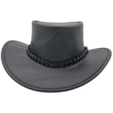 Darrahopens Fashion > Men's Fashion > Men's Hats & Caps Jacaru Swagman Leather Outback Hat Wide Brim - Black In Australia - Darrahopens