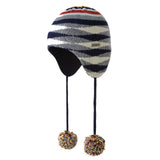 Darrahopens Fashion > Men's Fashion > Men's Hats & Caps KANGOL Chameleon Earlap Beanie Hat Winter Warm Pom Pom Wool Blend - Dark Blue