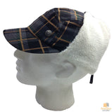 Darrahopens Fashion > Men's Fashion > Men's Hats & Caps KANGOL Plaid Supre Ushanka Sherpa Chullo Lined Hat Warm Winter Ear Trapper Flying - Grey/Black - S/M