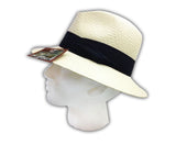 Darrahopens Fashion > Men's Fashion > Men's Hats & Caps MELBOURNE HATS Fedora  Ecuadorian Palm Straw Hat Handwoven Summer Panama Trilby - Natural In Australia - Darrahopens
