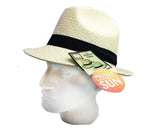 Darrahopens Fashion > Men's Fashion > Men's Hats & Caps MELBOURNE HATS Fedora  Ecuadorian Palm Straw Hat Handwoven Summer Panama Trilby - Natural In Australia - Darrahopens