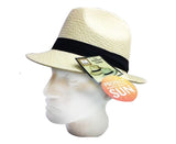 Darrahopens Fashion > Men's Fashion > Men's Hats & Caps MELBOURNE HATS Fedora  Ecuadorian Palm Straw Hat Handwoven Summer Panama Trilby - Natural In Australia - Darrahopens
