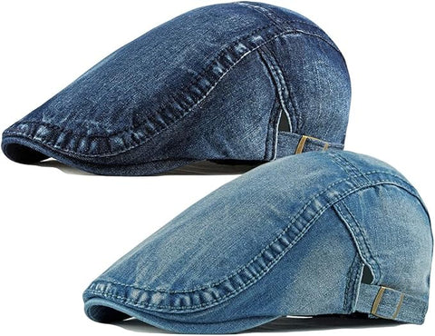Darrahopens Fashion > Men's Fashion > Men's Hats & Caps Men's Denim Cotton Newsboy Driving Hunting Cabbie Hats