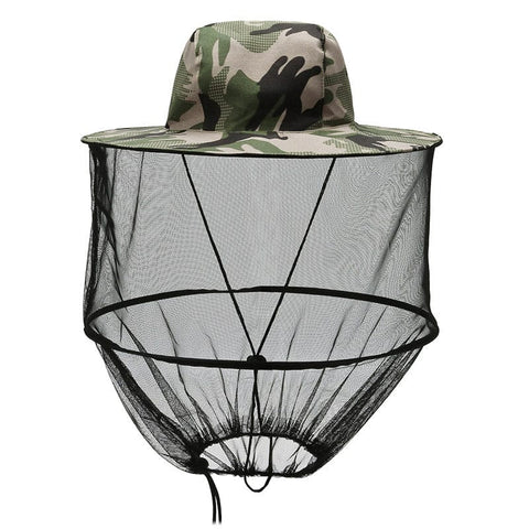 Darrahopens Fashion > Men's Fashion > Men's Hats & Caps Phantom Camouflage Outdoor Fishing Hat with Mesh Head Net Sun Protection Bucket Cap Anti-Mosquito Fly Guard for Gardening Hiking & Beekeeping
