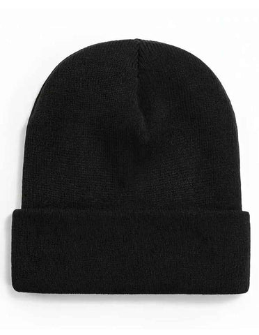 Darrahopens Fashion > Men's Fashion > Men's Hats & Caps Plain Knit Beanie Hat, Unisex Winter Warm Ski Cap, One Size, Black