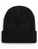 Darrahopens Fashion > Men's Fashion > Men's Hats & Caps Plain Knit Beanie Hat, Unisex Winter Warm Ski Cap, One Size, Black