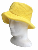 Darrahopens Fashion > Men's Fashion > Men's Hats & Caps Stingy Brim Terry Towelling Bucket Hat Daggy Fishing Camping Lad Cap 100% COTTON - Yellow - L/XL