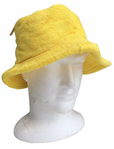 Darrahopens Fashion > Men's Fashion > Men's Hats & Caps Stingy Brim Terry Towelling Bucket Hat Daggy Fishing Camping Lad Cap 100% COTTON - Yellow - S/M