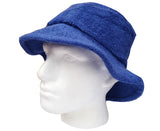 Darrahopens Fashion > Men's Fashion > Men's Hats & Caps Terry Towelling BUCKET HAT Daggy Fishing Camping Lad Cap Retro  100% COTTON - Blue - Large